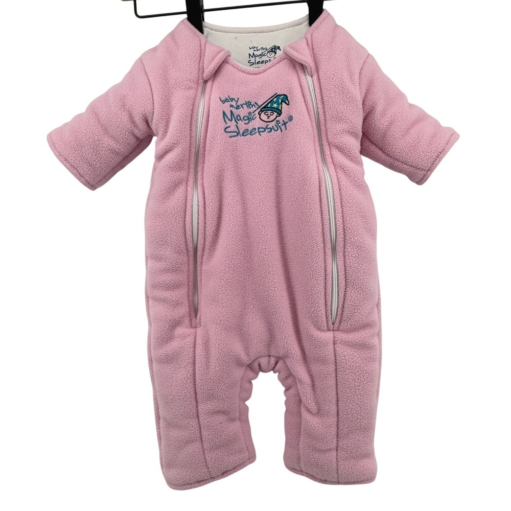 Baby Merlin's Magic Sleepsuit Pink Large 3-6 Months 18-21 lbs Polyester Fleece